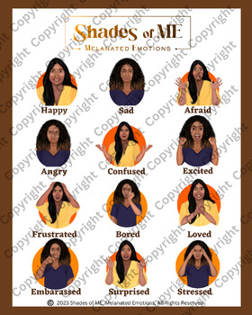 Preview of Shades of ME - Feelings Chart - Women of Color (English)
