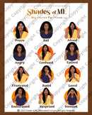 Shades of ME - Feelings Chart - Women of Color (English)