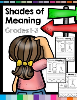 Preview of Shades of Meaning Worksheets Distance Learning