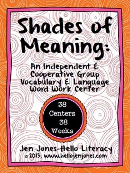 Preview of Shades of Meaning: A Cooperative Vocabulary & Language Center {Common Core}