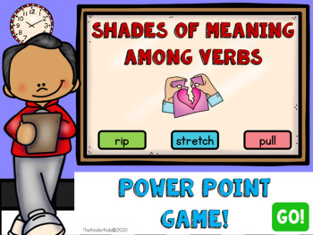 Preview of Shades of Meaning Among Verbs PowerPoint Game