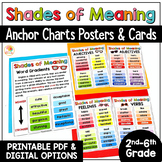 Shades of Meaning Anchor Charts Posters and Mini Sized Car