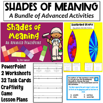 Preview of Shades of Meaning BUNDLE of Activities for 4th and 5th Grade