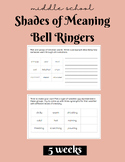 Shades of Meaning Bell Ringers (older struggling readers) 