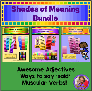 Preview of Shades of Meaning Bundle - Using Synonyms to increase Vocabulary