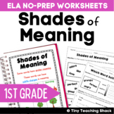 Shades of Meaning Common Core Practice Sheets L.1.5.d