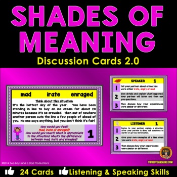 Preview of Shades of Meaning Discussion Cards 2.0