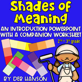 Shades of Meaning PowerPoint Lesson with Practice Exercises