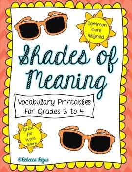 Preview of Shades of Meaning Printables