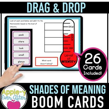 Preview of Shades of Meaning | Synonyms | Tap the Answer | Boom Cards™