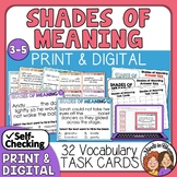 Shades of Meaning Synonyms Task Cards | Print & Digital | Vocabulary Growth