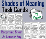Shades of Meaning Task Cards (Connotation and Denotation) 