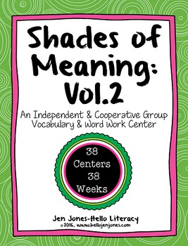 Preview of Shades of Meaning: A Cooperative Vocabulary & Language Center for K-2