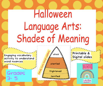 Preview of Shades of Meaning: a Halloween themed ELA Vocabulary activity