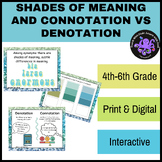 Shades of Meaning and Connotation vs Denotation Slides, Pr