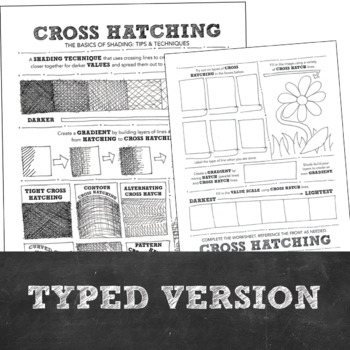 Cross Hatching Shading Basics, Tips and Techniques: Value Study Worksheet