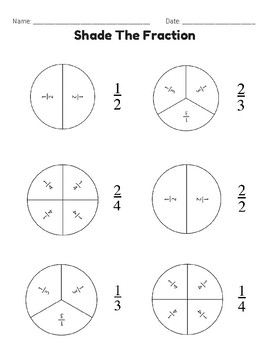 Shading Fractions by Desert Learning | Teachers Pay Teachers