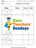 2-D Shapes Lesson Plans, Worksheets and More