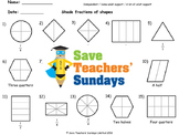 Shading Fractions Worksheets (3 levels of difficulty)