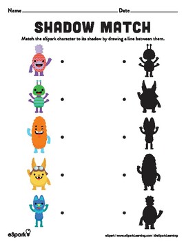 Shadow Match | FREE PK–1 Worksheet | Matching Objects by eSpark Learning