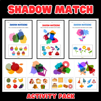 Preview of Shadow Matching Activity Pack | Summer & End of Year Attention Activities
