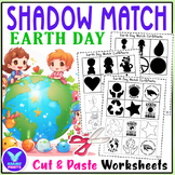 Shadow Matching Earth Day Cut & Paste Activities Worksheet