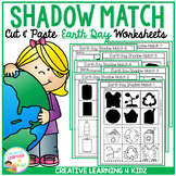 Shadow Matching Earth Day Cut & Paste Worksheets