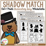 Shadow Matching Groundhog Day Cut & Paste Worksheets