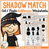 Shadow Matching Halloween Cut & Paste Worksheets