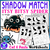 Shadow Matching Itsy Bitsy Spider Cut & Paste Activities W