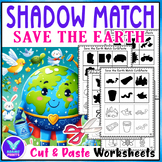 Shadow Matching Save the Earth Cut & Paste Activities Work
