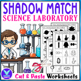 Shadow Matching Science Laboratory Equipment Cut & Paste A