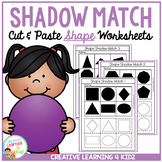 Shadow Matching Shape Cut & Paste Worksheets