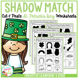 Shadow Matching St. Patrick's Day Cut & Paste Worksheets