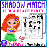 Shadow Matching Summer Aloha Beach Party Cut &Paste Activi