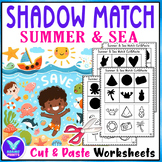 Shadow Matching Summer & Sea Cut & Paste Activities Worksh