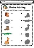 Shadow Matching  worksheet for kindergarten children.