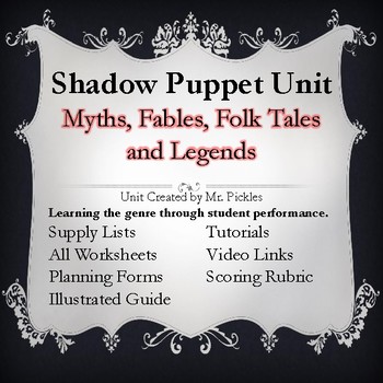 Preview of Shadow Puppet Unit - Aesop's Fables, Folk Tales and Mythology