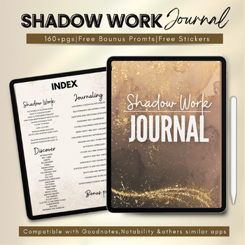 Preview of Shadow Work Journal Digital Hyperlinked | Journal Printable | iPad Goodnotes