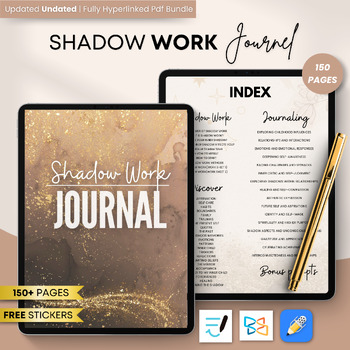 Preview of Shadow Work Journal, Self Care Planner, digital Journal for Healing