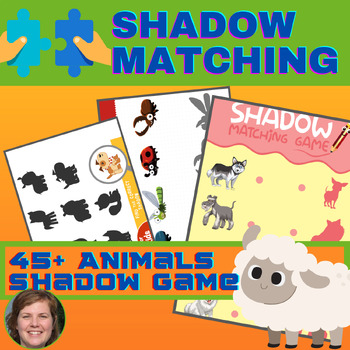 Preview of Shadow matching / 45+ ANIMAL SHADOW / SHAPE Games