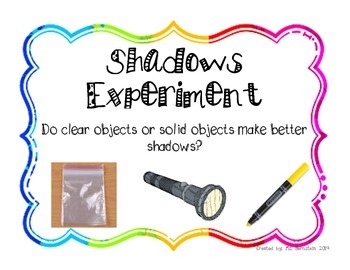 Preview of Shadows Science Experiment