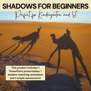 Preview of Shadows for Beginners - PowerPoint, Matching Worksheet and Assessment