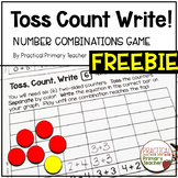 Addition Number Combinations Math Game FREEBIE