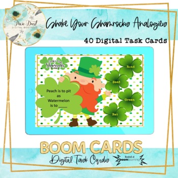 Preview of Shake Your Shamrocks Analogies BOOM Cards – Speech Therapy Distance Learning