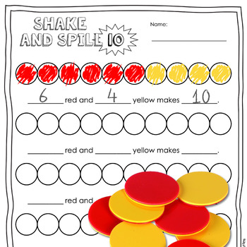 Preview of Shake and Spill 10; composing and decomposing numbers
