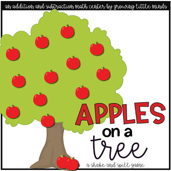 Shake And Spill Addition And Subtraction Story Mat Game- Apples On A Tree