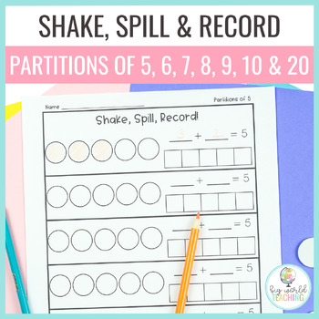 Preview of Shake and Spill - Partitions of 10, 9, 8, 7, 6, 5 and 20