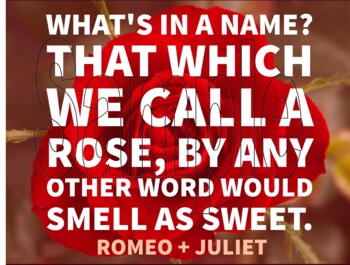 Preview of Shakespear Poster- "What's in a name?"