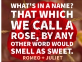 Shakespear Poster- "What's in a name?"
